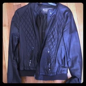 Brown leather jacket